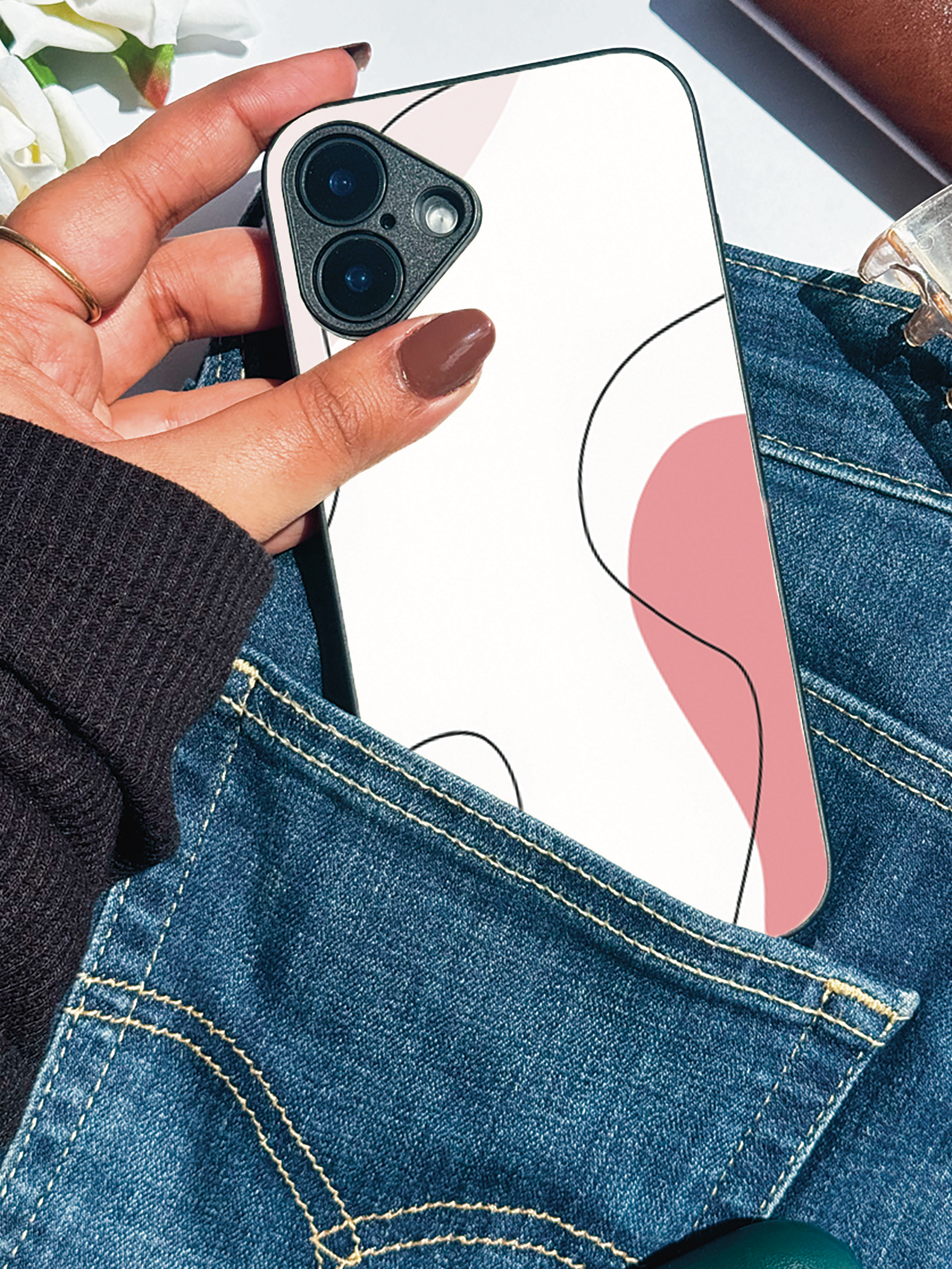 Rosé Waves iPhone Covers (11–16) Series | Aesthetic Design