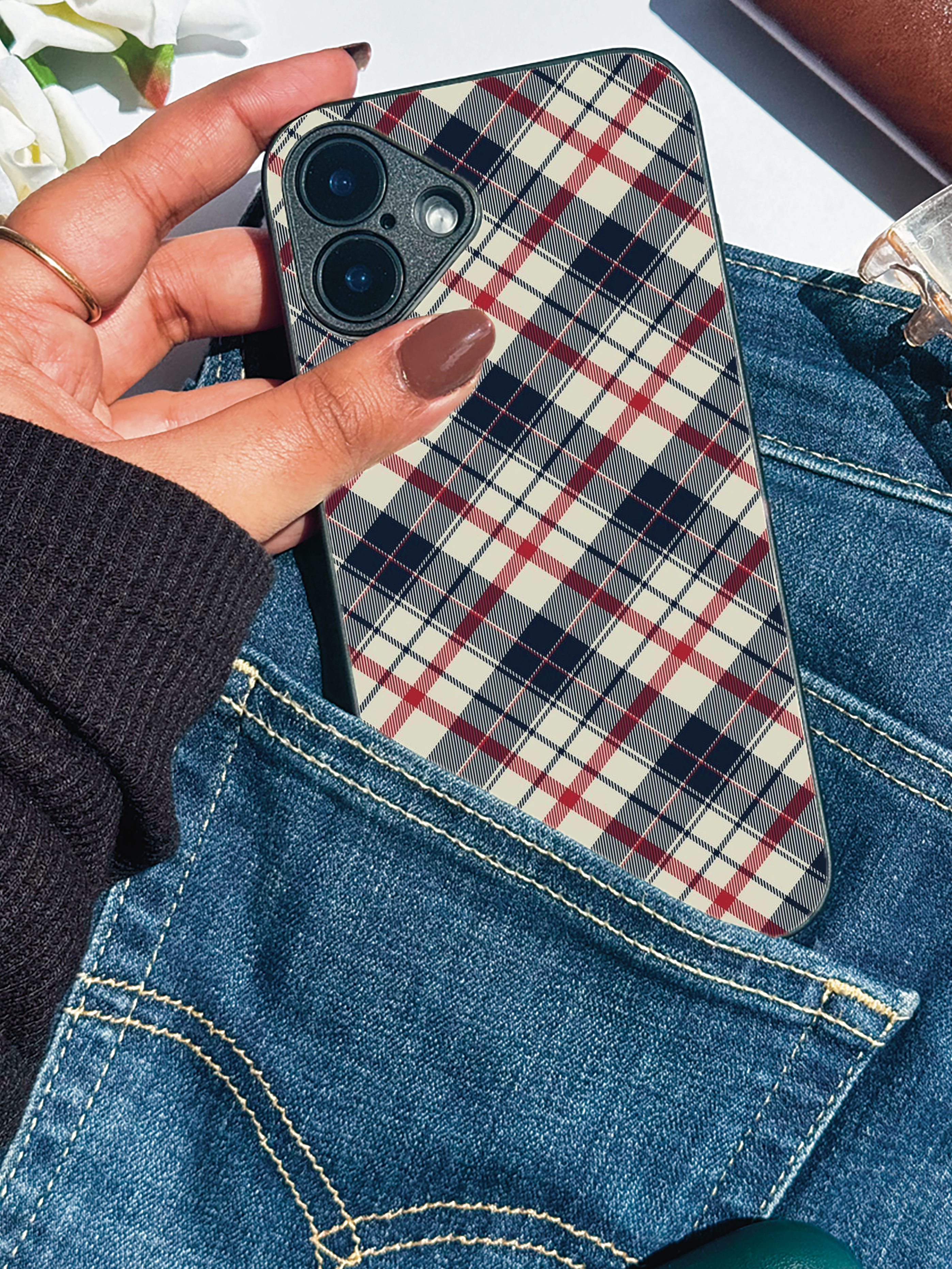 Plaid Perfection iPhone Covers (11–16) Series | Aesthetic Design