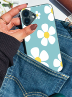 Fresh Bloom Printed Glass Back iPhone Covers (11–16) Series | Cute Design