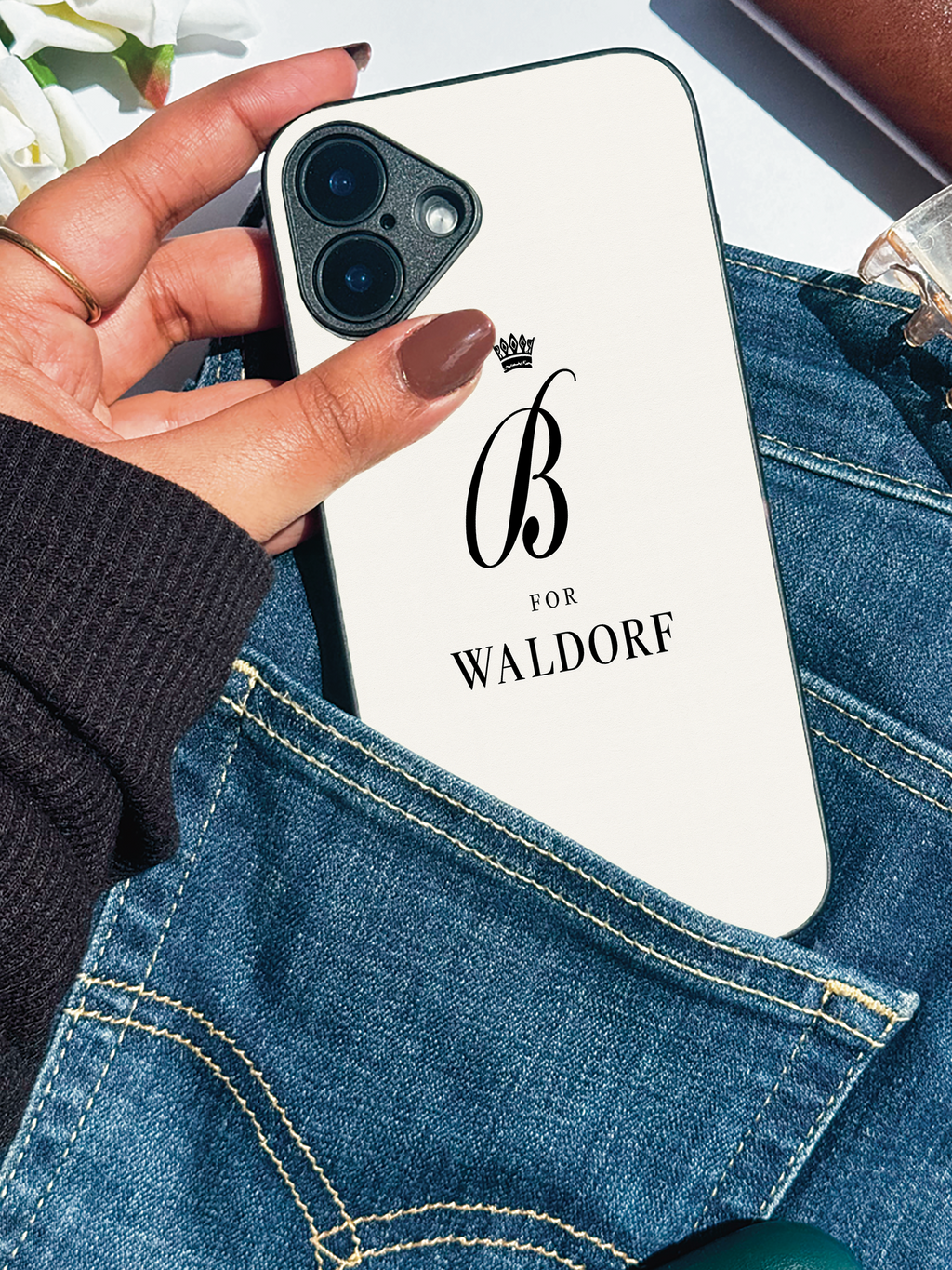 Crowned Initials iPhone Covers (11–16) Series | Aesthetic Design