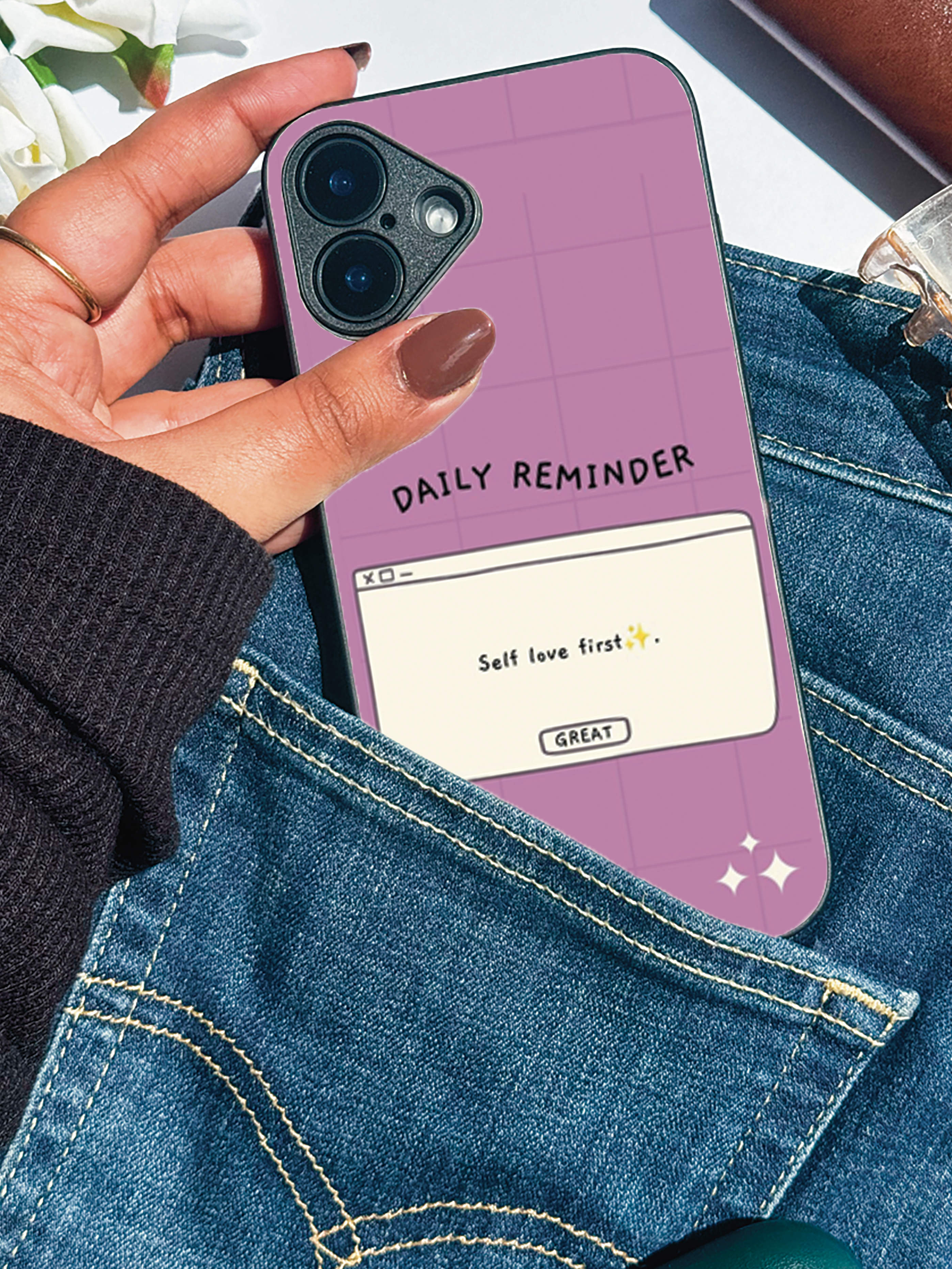 Daily Reminder iPhone Covers (11–16) Series | Cute Design