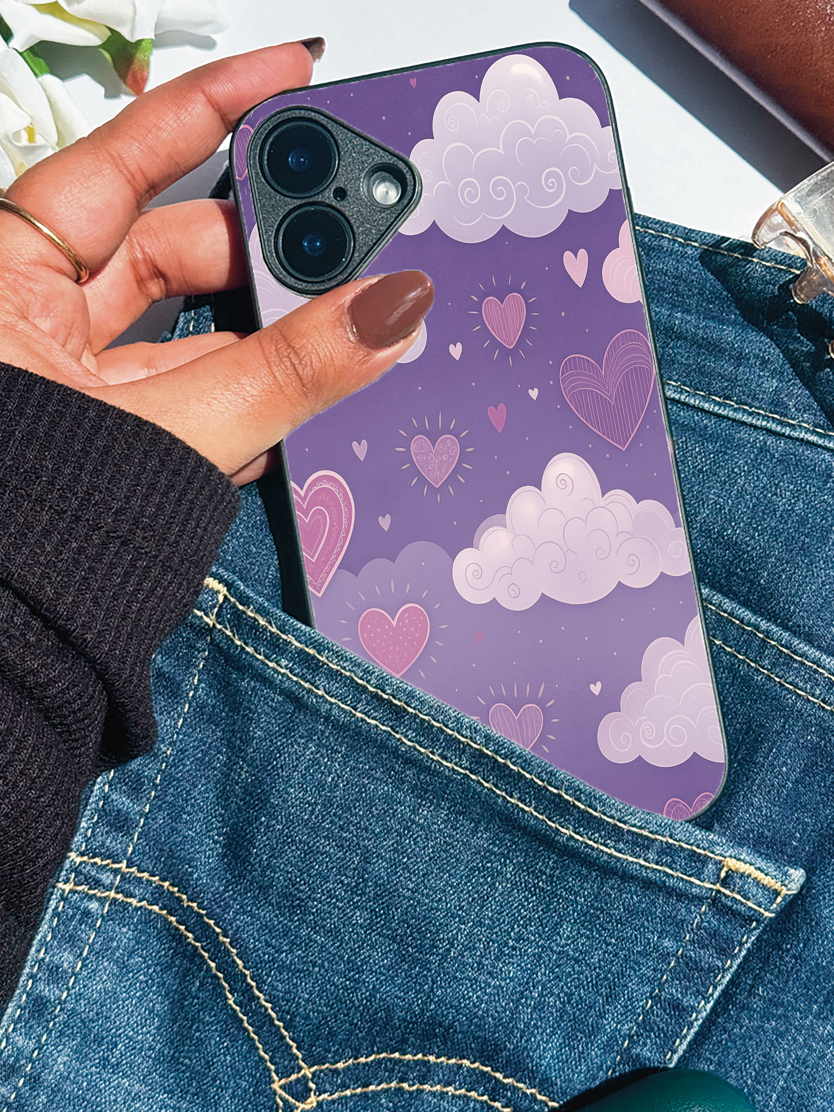 Lavender Skies iPhone Covers (11–16) Series | Cute Design
