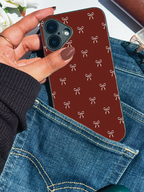 Velvet Bow iPhone Covers (11–16) Series | Cute Design