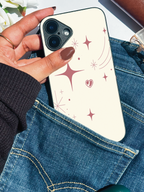 Starry Bliss Printed Glass Back iPhone Covers (11–16) Series | Aesthetic Designs