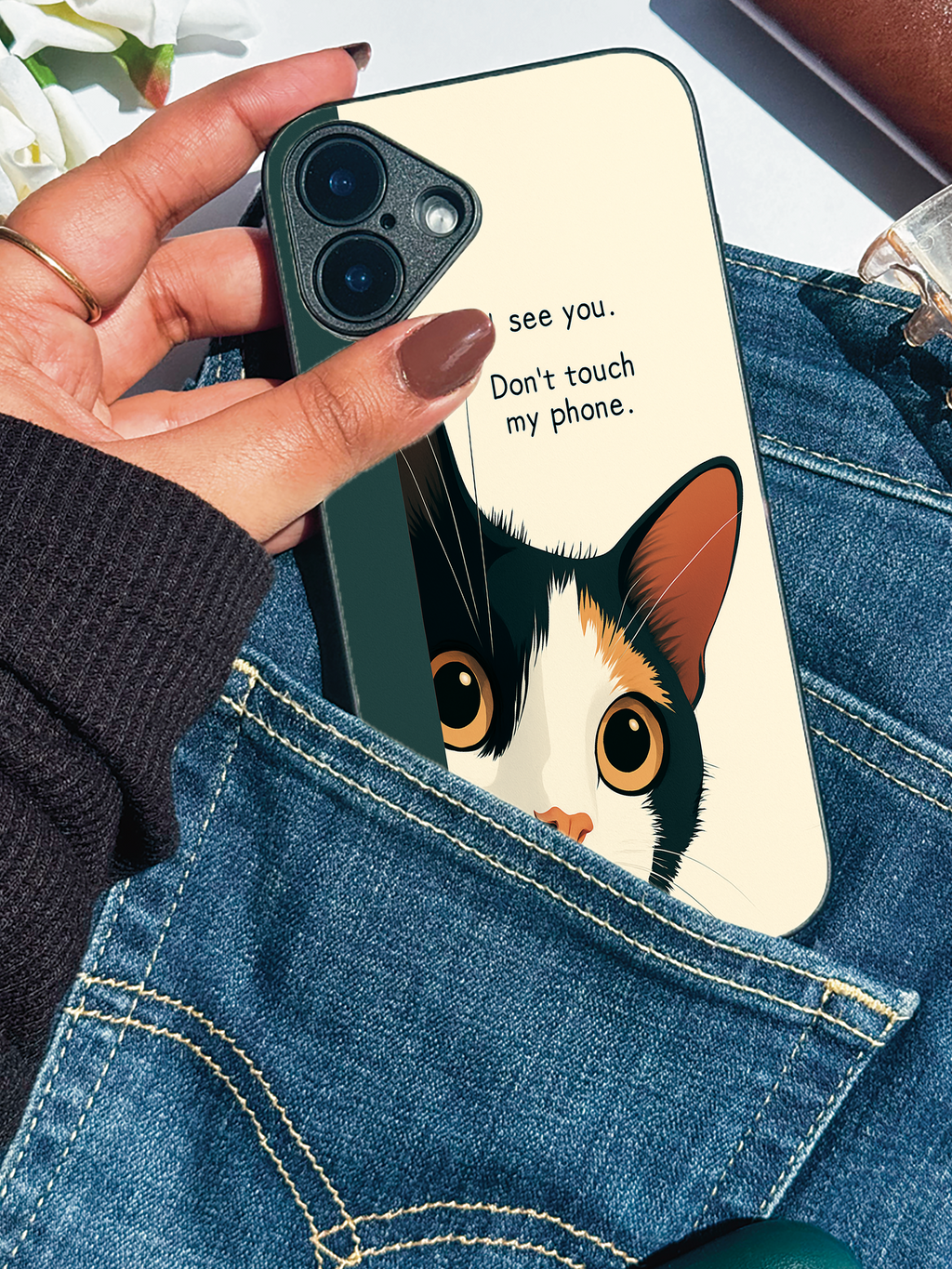 Sassy Cat iPhone Covers (11–16) Series | Cute Design