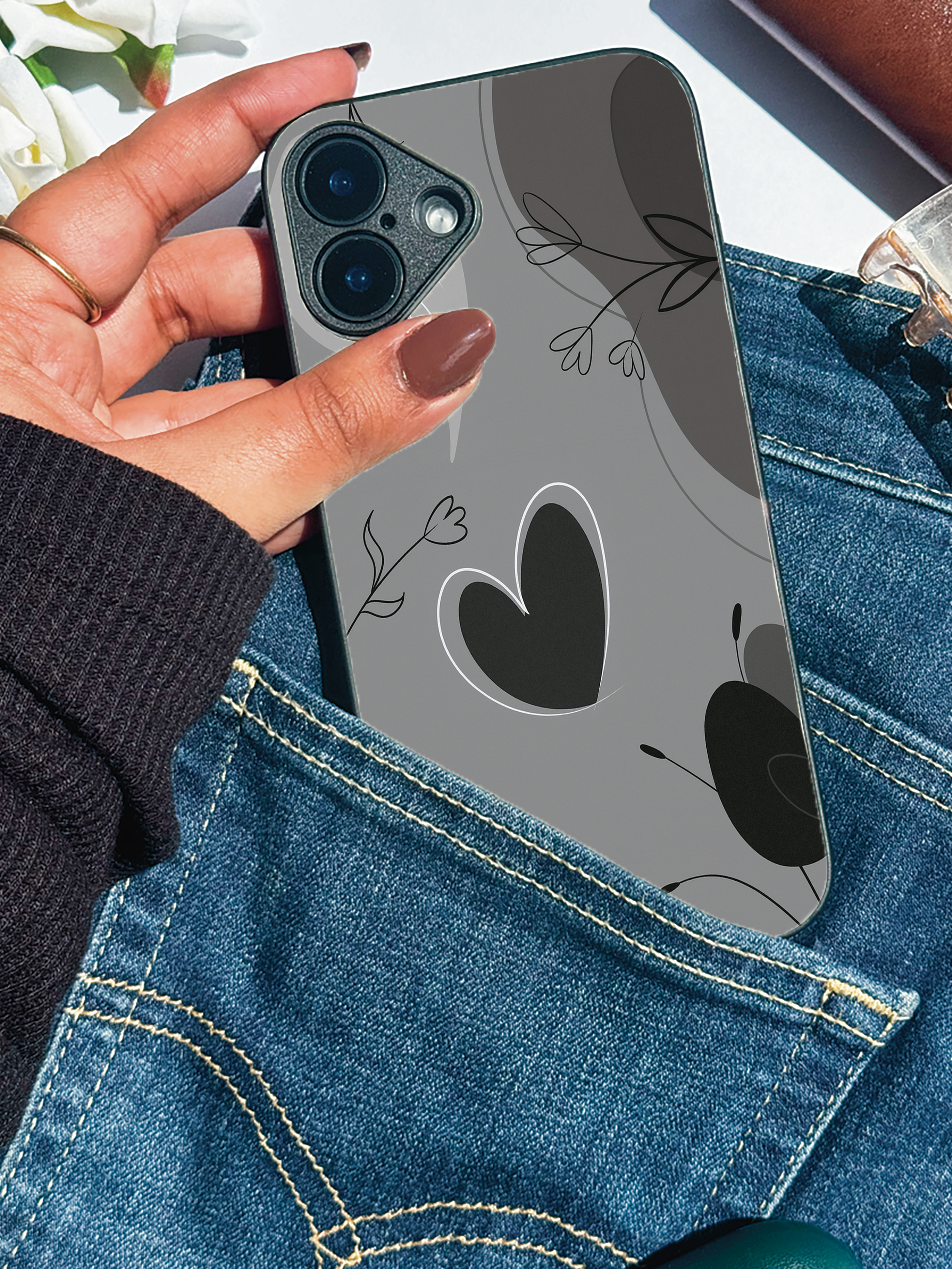 Muted Hearts iPhone Covers (11–16) Series | Aesthetic Design