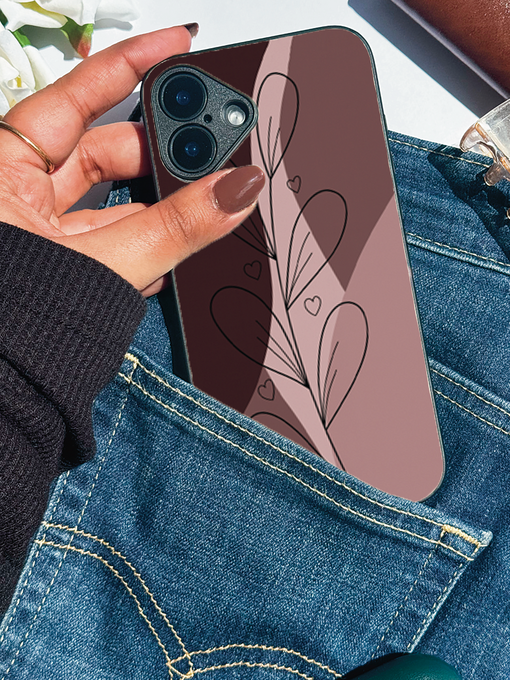 Blushing Petals iPhone Covers (11–16) Series |  Aesthetic Design