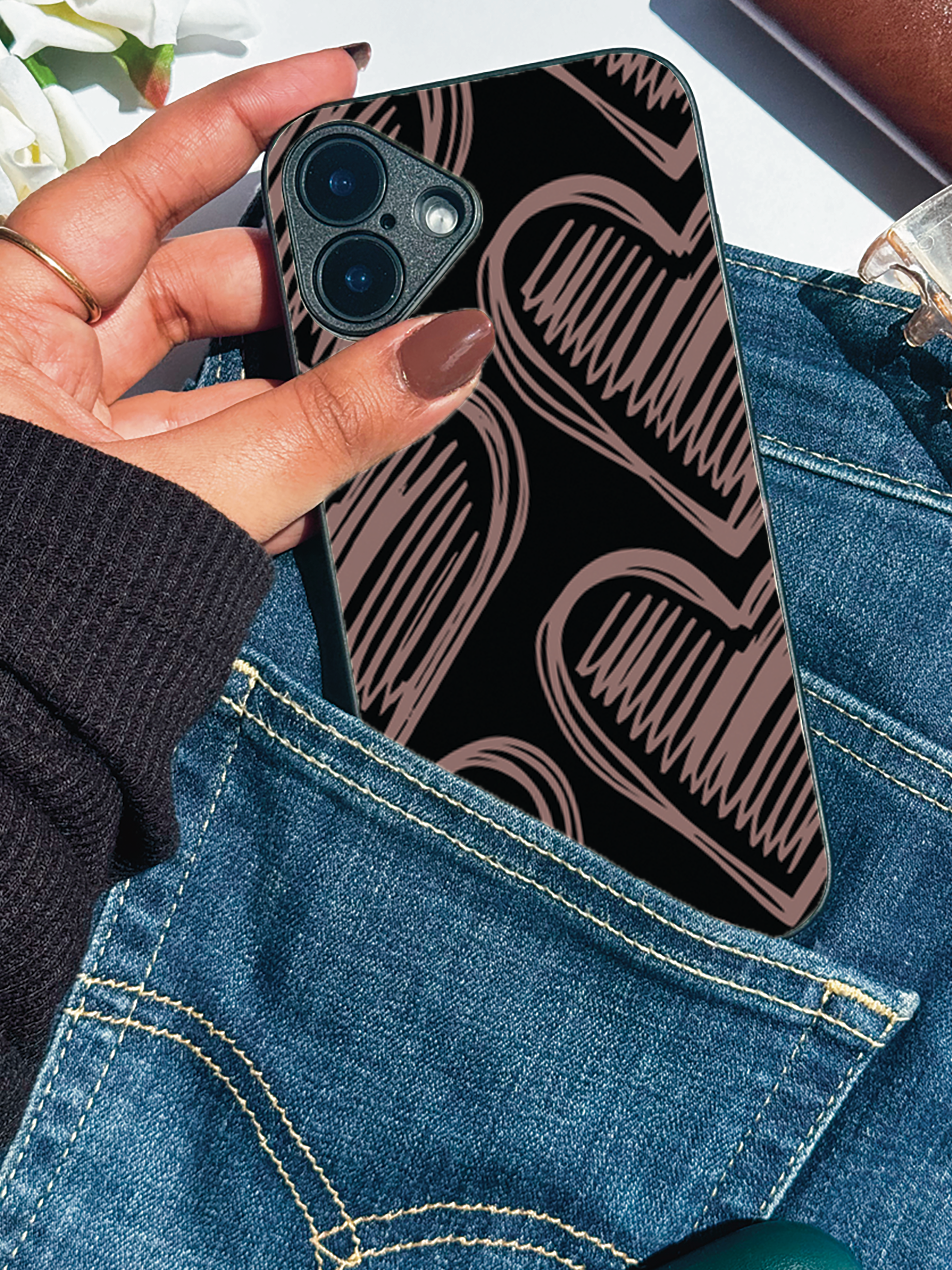 Heartlines iPhone Covers (11–16) Series | Cute Design