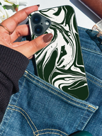 Dark Waves Printed Glass Back iPhone Covers (11–16) Series | Aesthetic Design