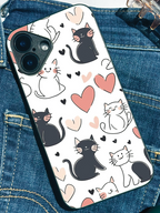 Meowgical Hearts iPhone Covers (11–16) Series | Cute Design