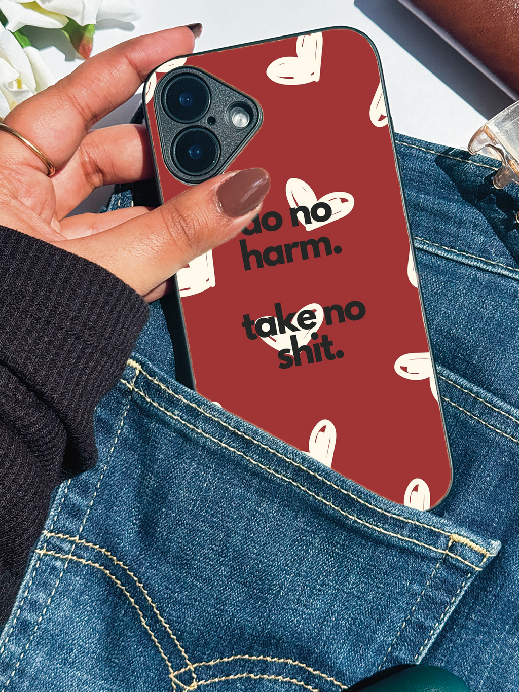 Bold Heart iPhone Covers (11–16) Series | Cute Design