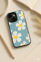 Fresh Bloom Printed Glass Back iPhone Covers (11–16) Series | Cute Design