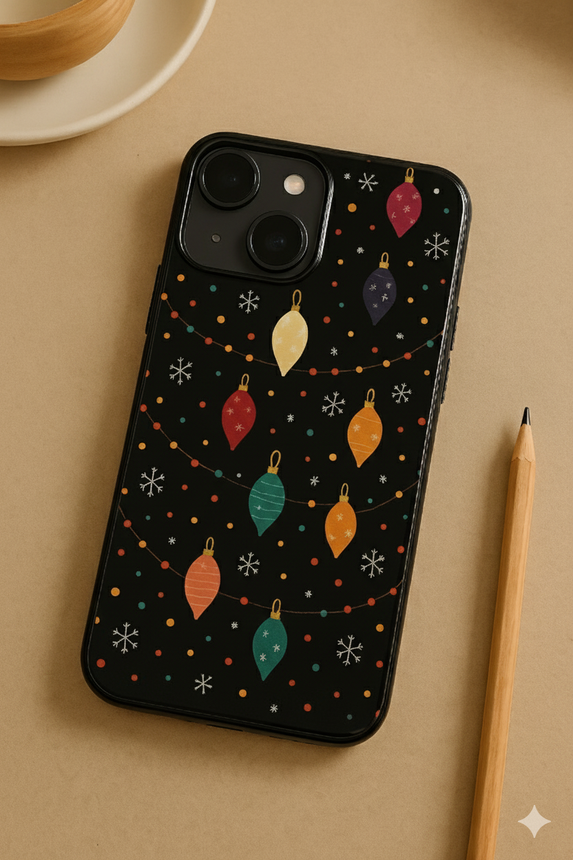 Twinkle Nights Printed Glass Back iPhone Covers (11–16) Series | Aesthetic Design