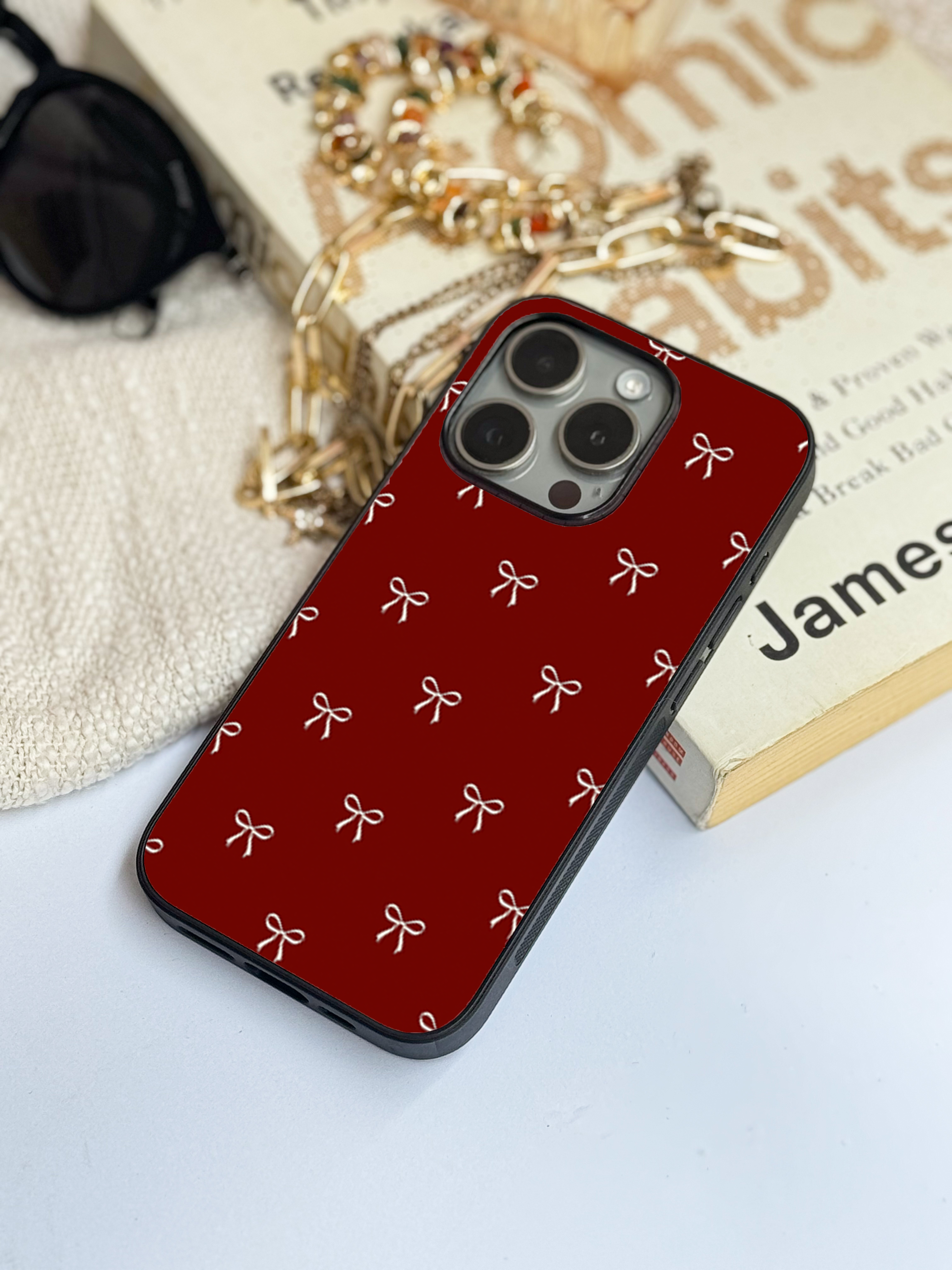 Cute & Quirky Velvet Bow iPhone Covers (11–16) Series