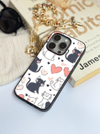 Cute & Quirky Meowgical Hearts iPhone Covers (11–16) Series