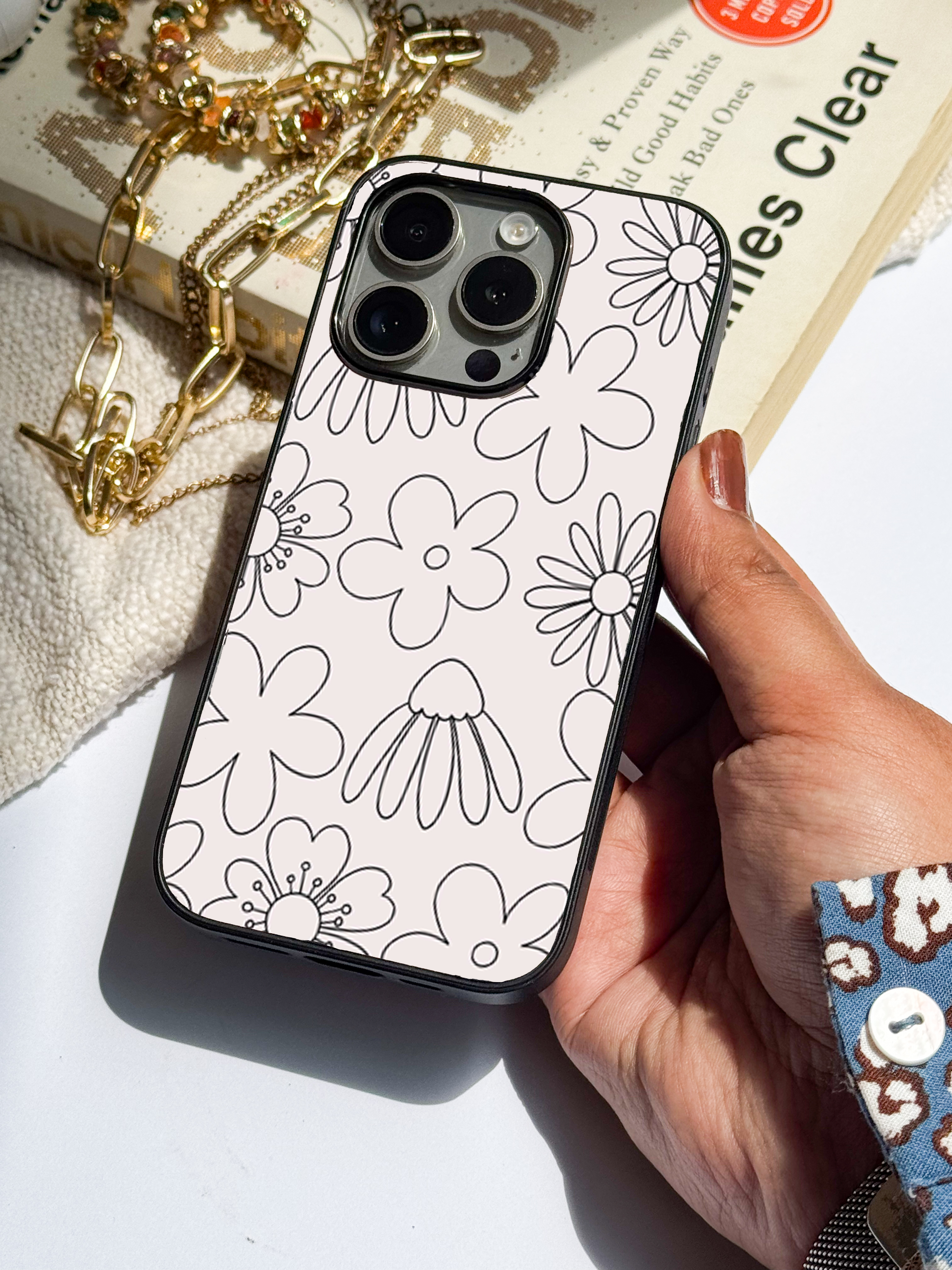 Cute & Quirky Outline Garden iPhone Covers (11–16) Series