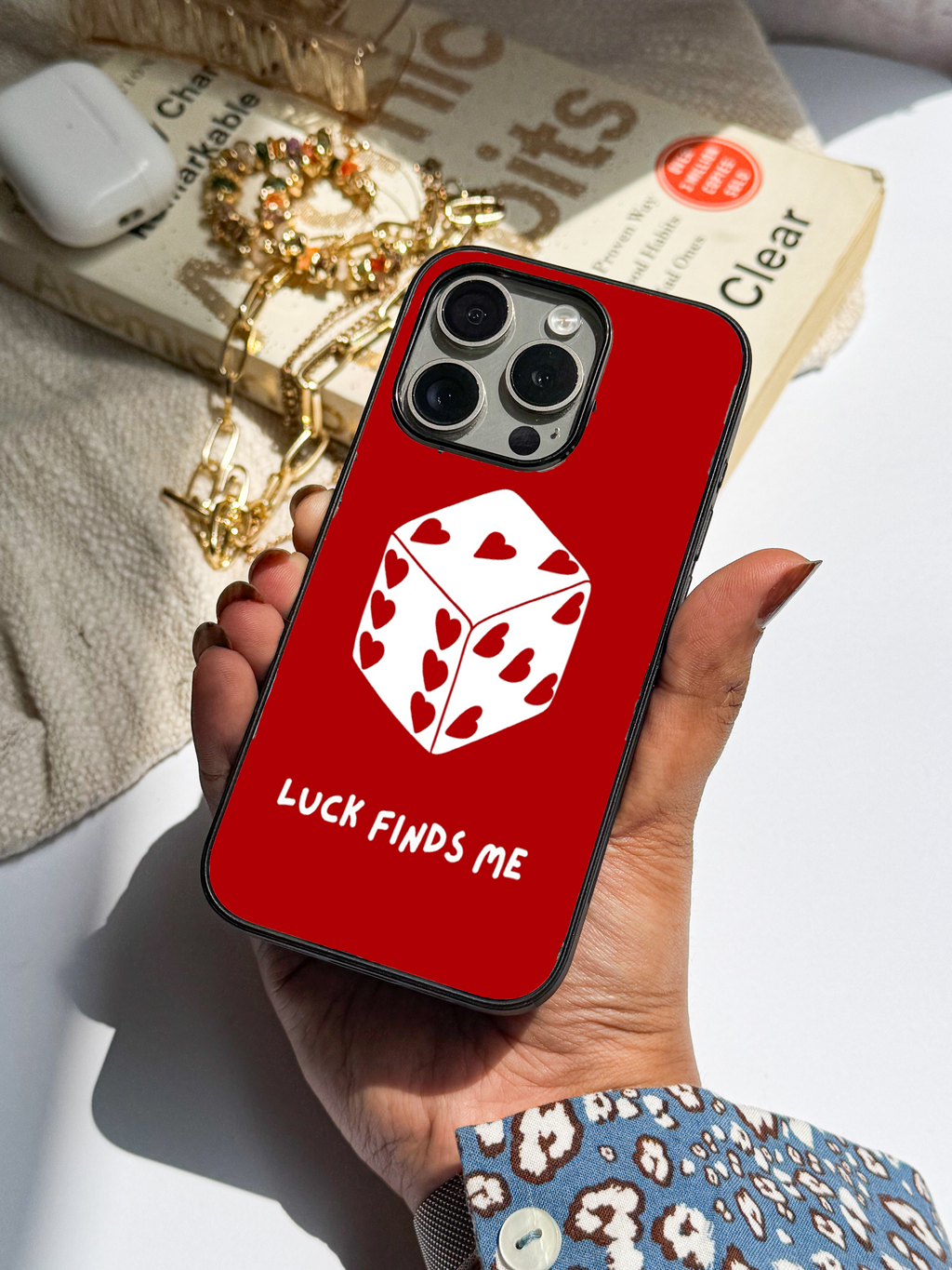 Hearts & Dice iPhone Covers (11–16) Series |Cute Design