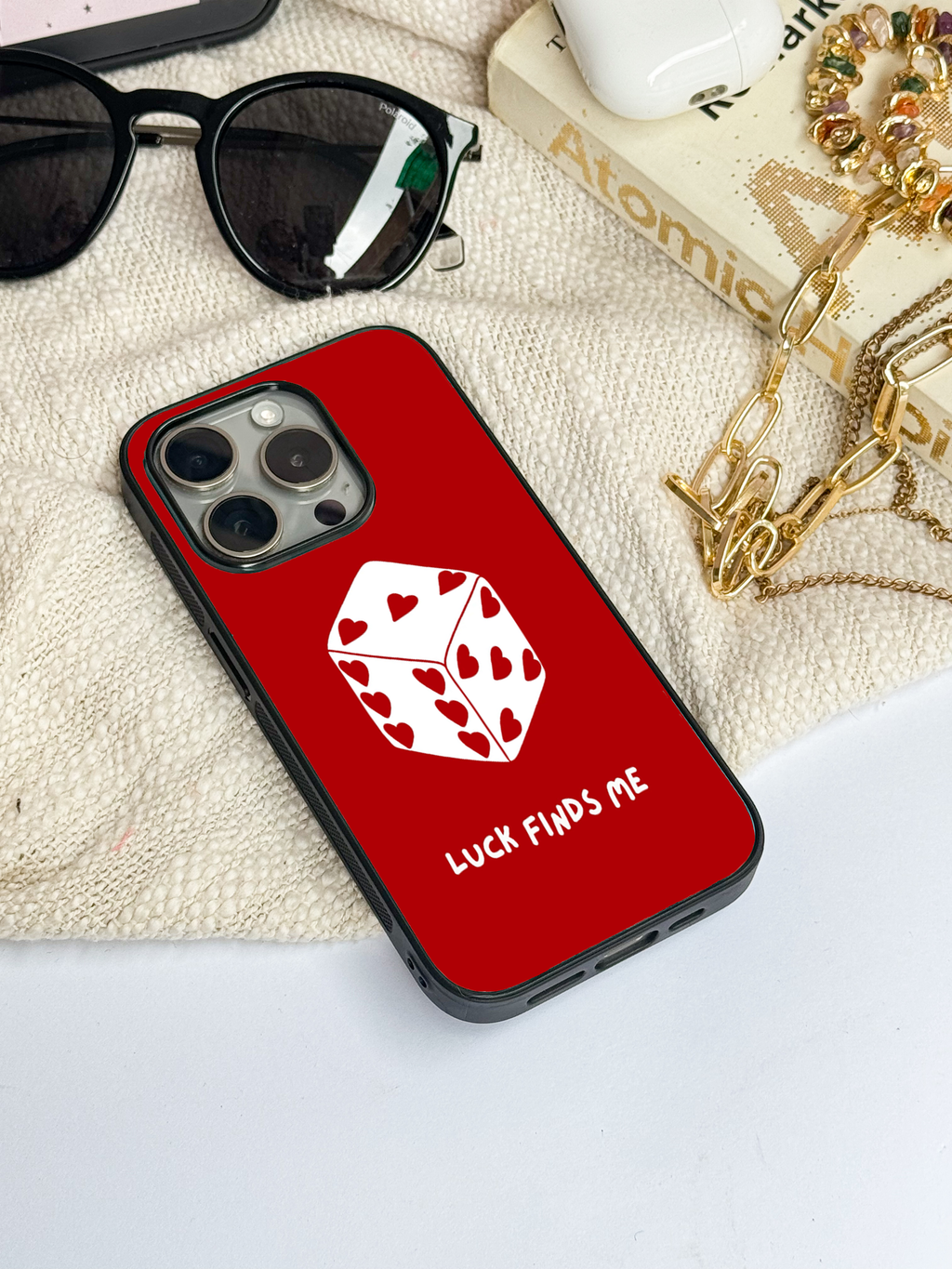 Hearts & Dice iPhone Covers (11–16) Series |Cute Design