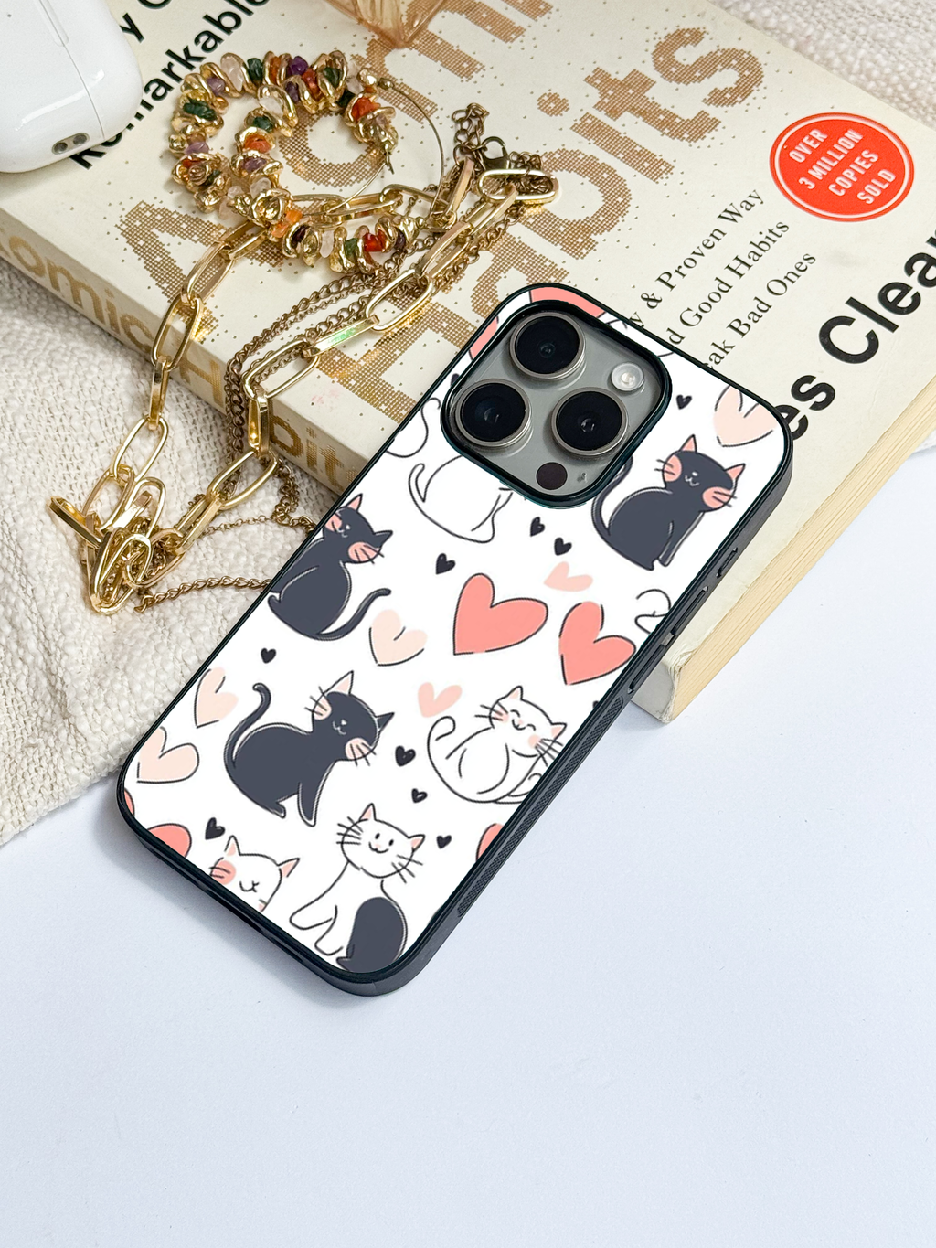 Meowgical Hearts iPhone Covers (11–16) Series | Cute Design