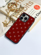 Cute & Quirky Velvet Bow iPhone Covers (11–16) Series