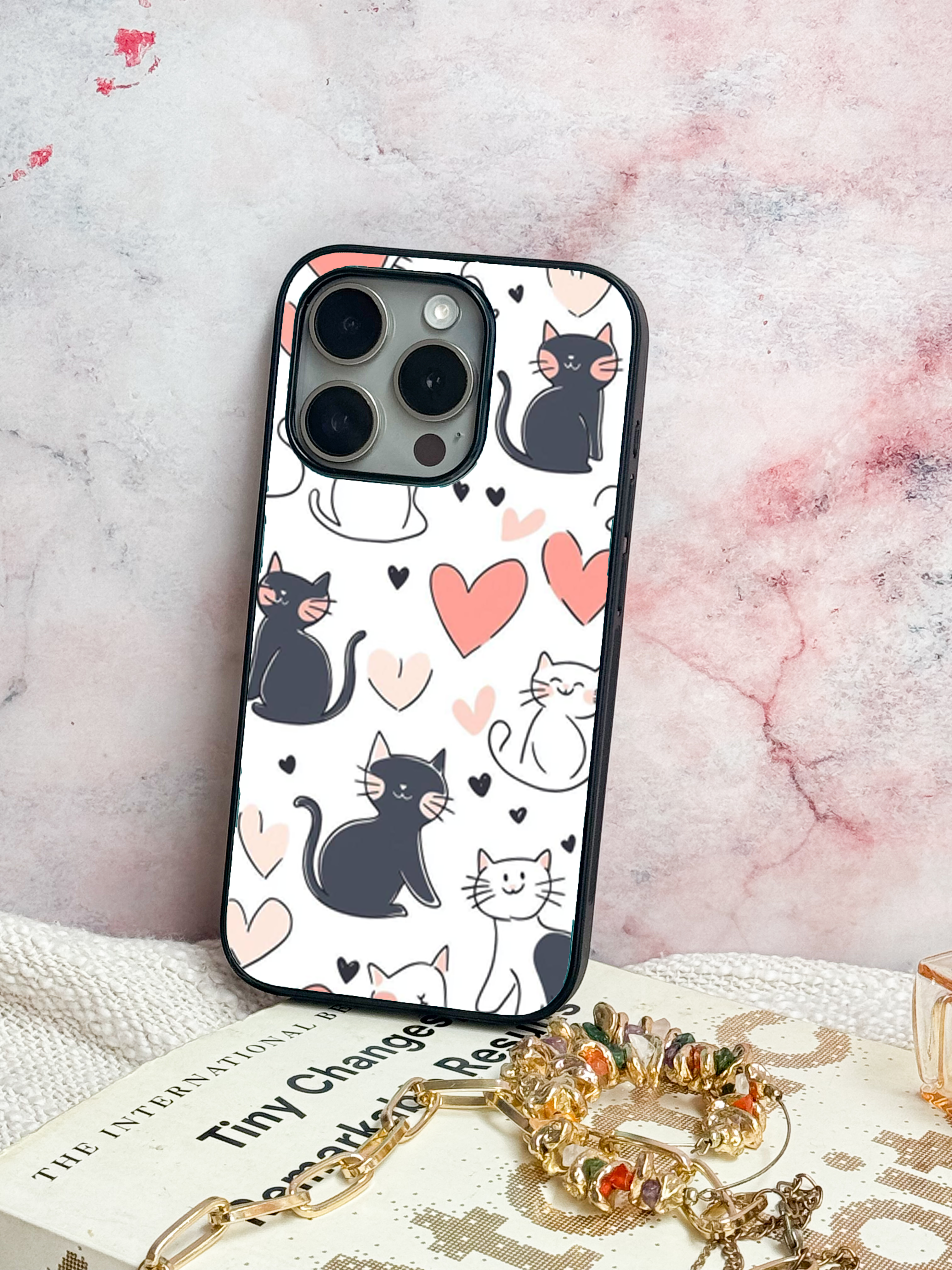 Cute & Quirky Meowgical Hearts iPhone Covers (11–16) Series