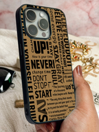 Never Stop Printed Glass Back iPhone Covers (11–16) Series | Aesthetic Designs