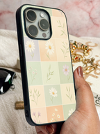 Pastel Tiles Printed Glass Back iPhone Covers (11–16) Series | Aesthetic Designs