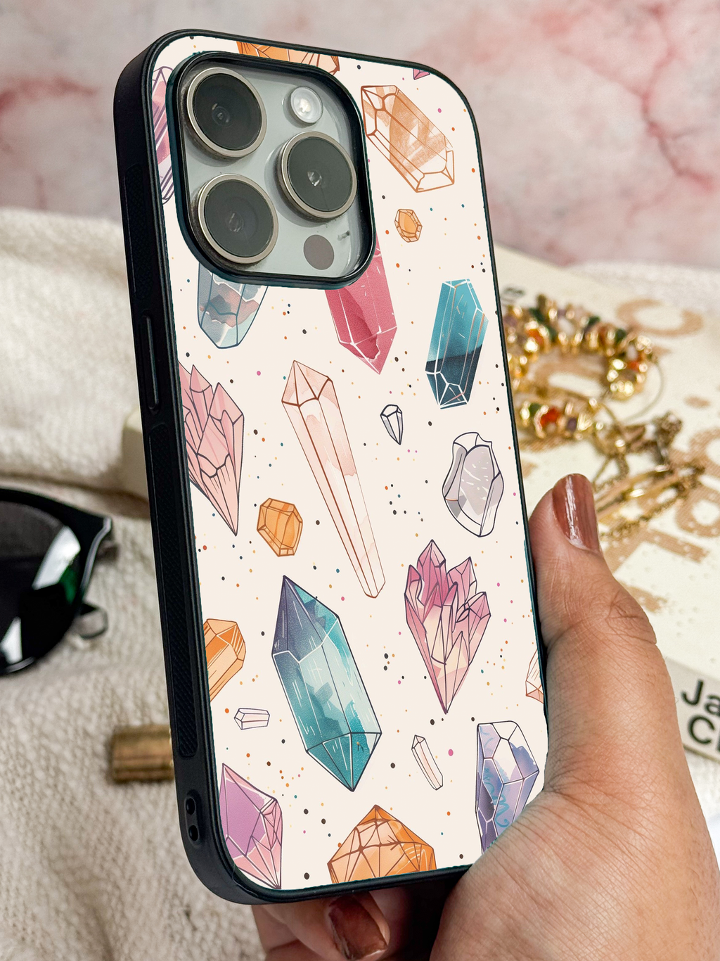Crystal Bloom iPhone Covers (11–16) Series | Aesthetic Design