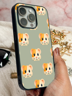 Cheeky Paws Printed Glass Back iPhone Covers (11–16) Series| Cute Design