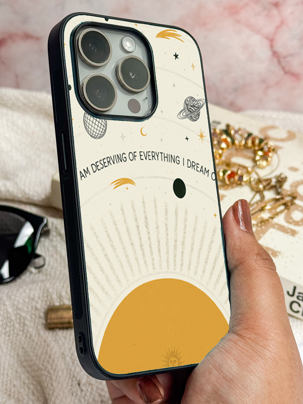 Dream Universe Printed Glass Back iPhone Covers (11–16) Series | Aesthetic Designs