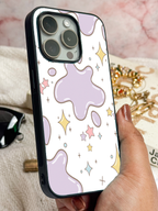 Starlit Splash Printed Glass Back iPhone Covers (11–16) Series | Cute Design