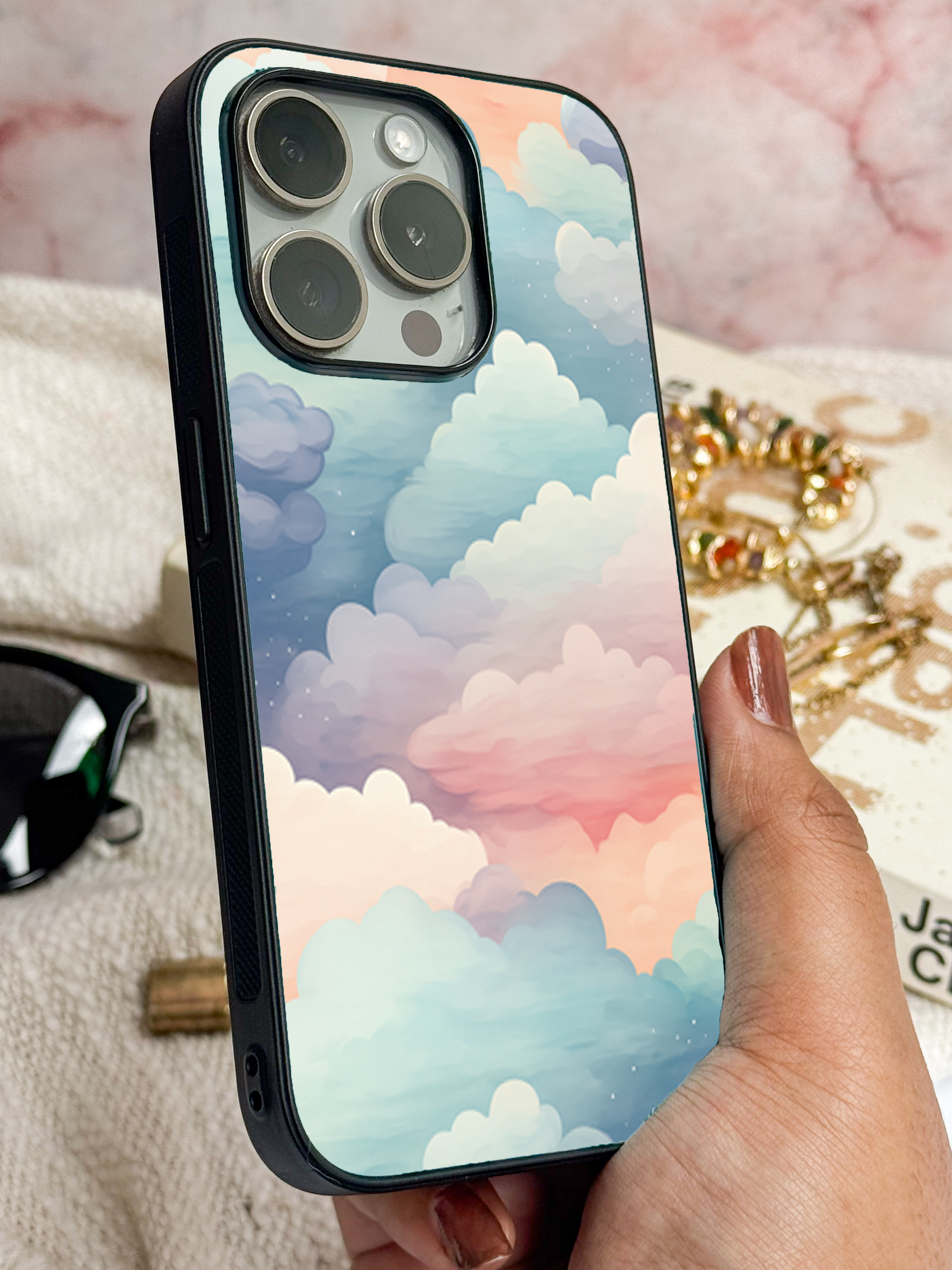 Dreamscape Printed Glass Back iPhone Covers (11–16) Series | Aesthetic Designs