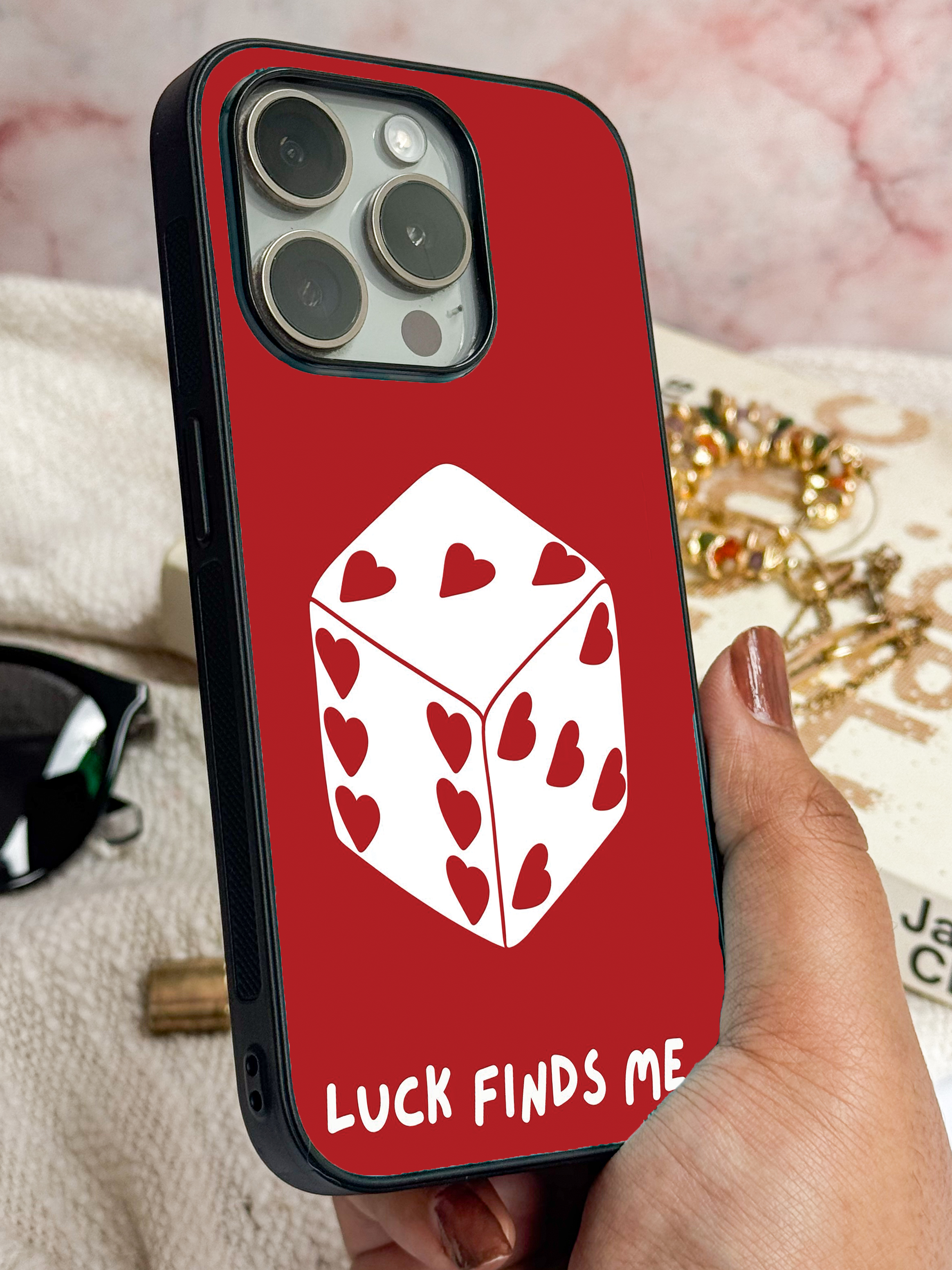 Hearts & Dice iPhone Covers (11–16) Series |Cute Design