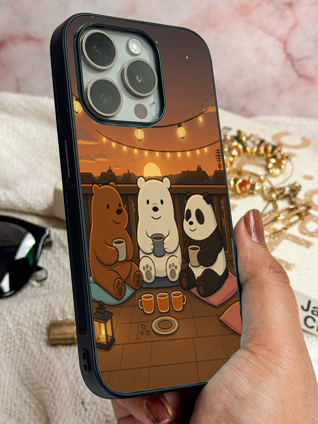 Tea Time Trio iPhone Covers (11–16) Series | Cute Design