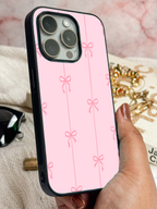 Pretty in Pink Printed Glass Back iPhone Covers (11–16) Series |Cute Design