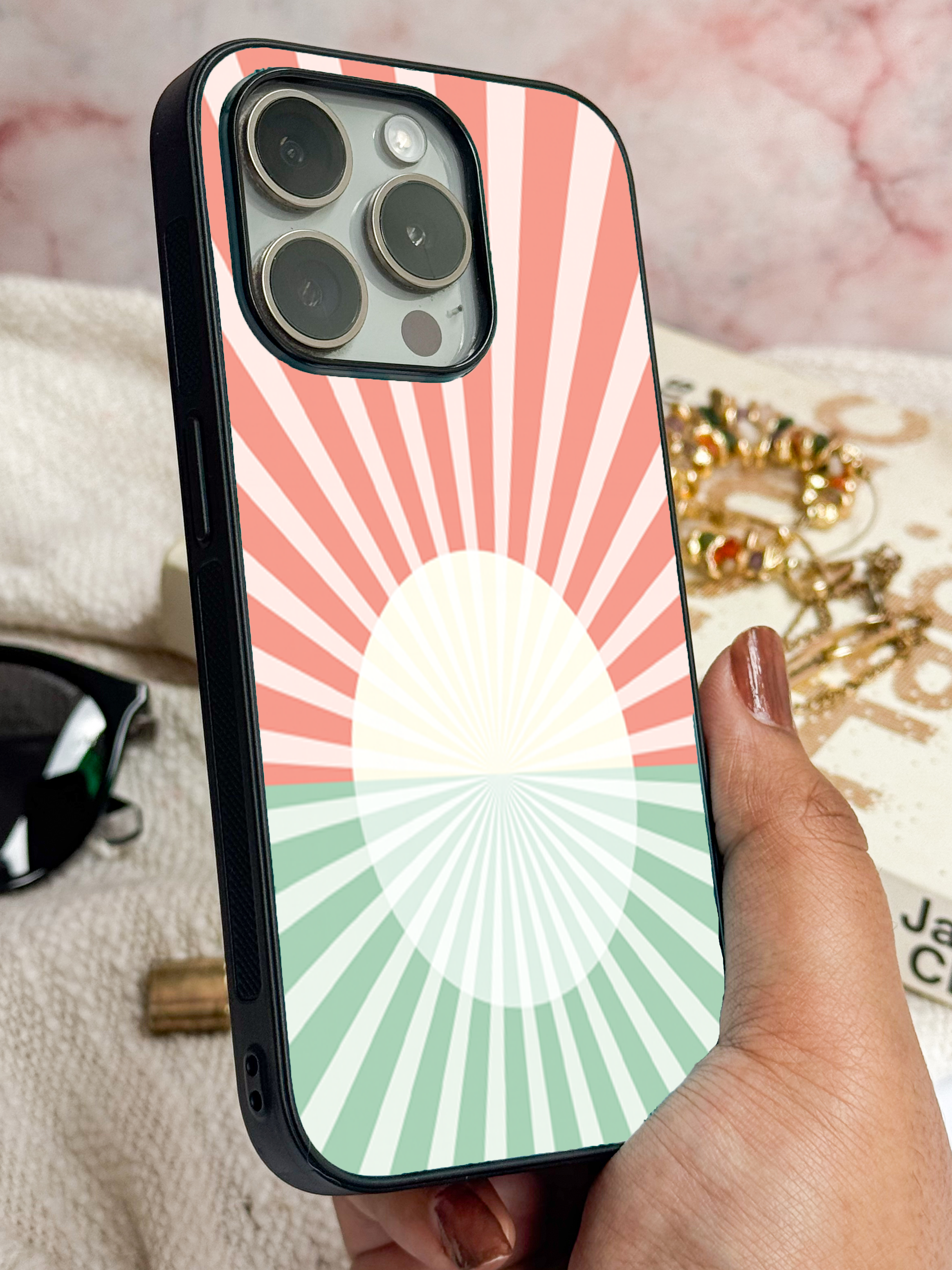 Sunburst Glow iPhone Covers (11–16) Series | Aesthetic Design