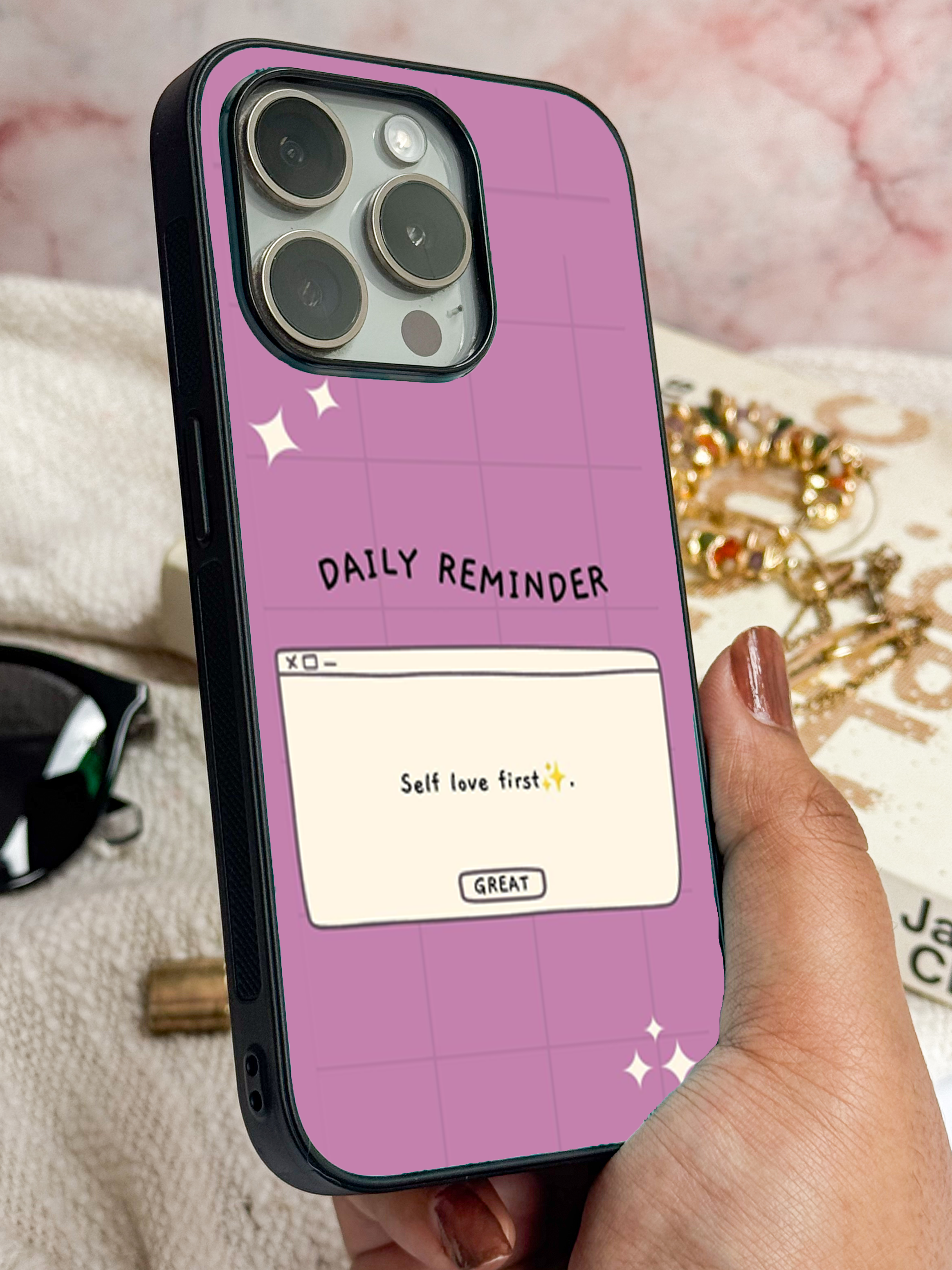 Daily Reminder iPhone Covers (11–16) Series | Cute Design