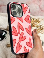 Love Scribbles Printed Glass Back iPhone Covers (11–16) Series | Cute Design