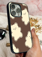 Cocoa Bear Printed Glass Back iPhone Covers (11–16) Series | Cute Designs