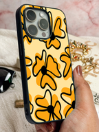 Floral Vibe Printed Glass Back iPhone Covers (11–16) Series | Cute Designs