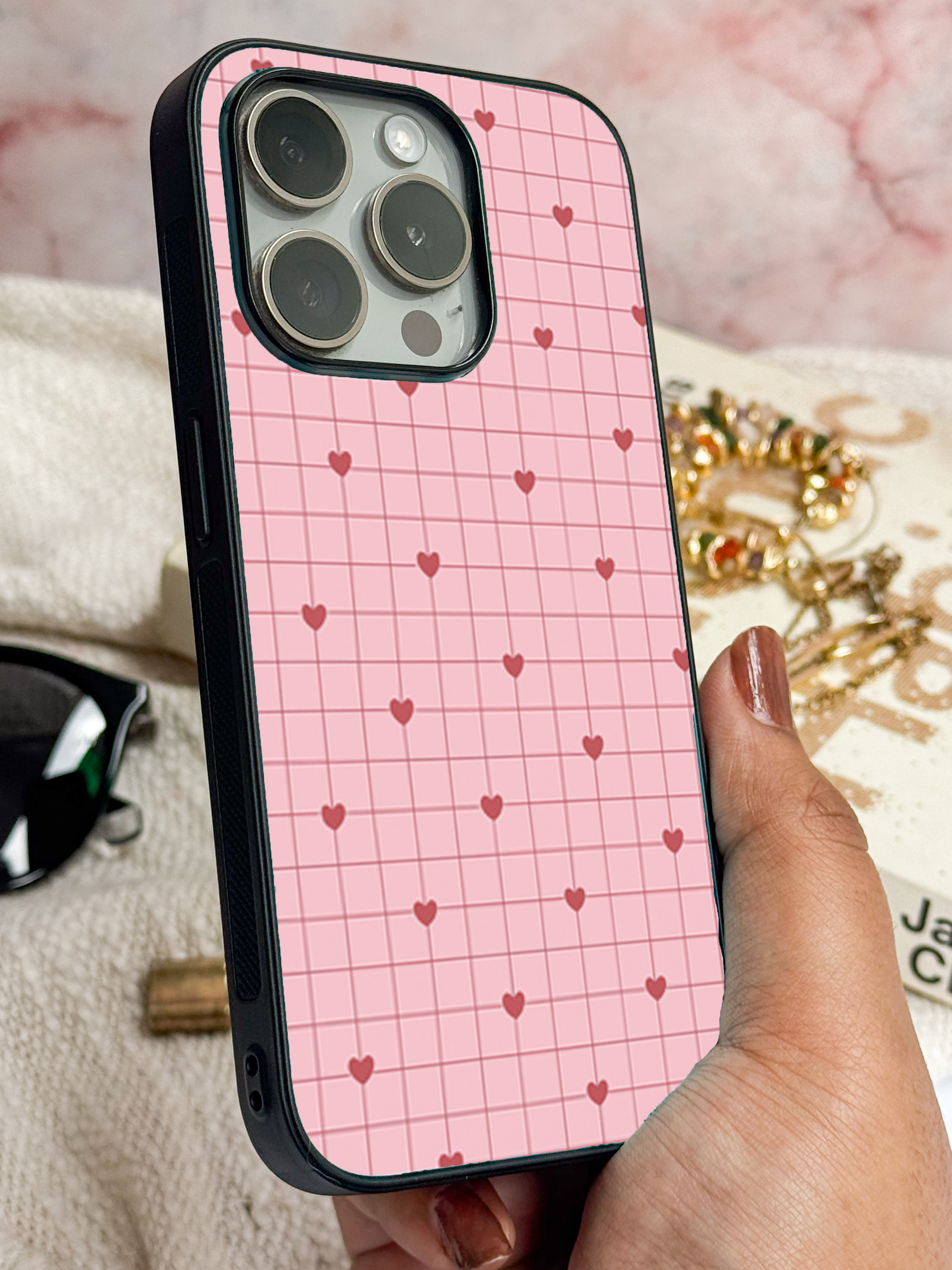 HeartGrid iPhone Covers (11–16) Series | Cute Design