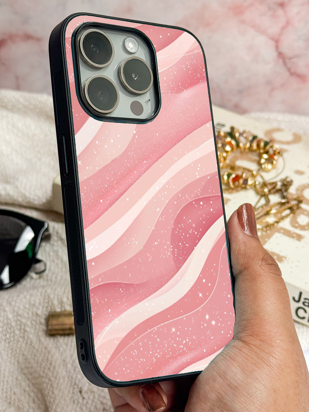 Rosé Waves iPhone Covers (11–16) Series | Aesthetic Design