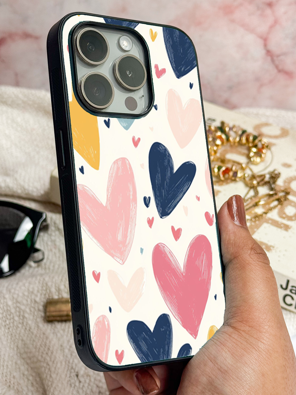 Painted Love iPhone Covers (11–16) Series | Cute Design