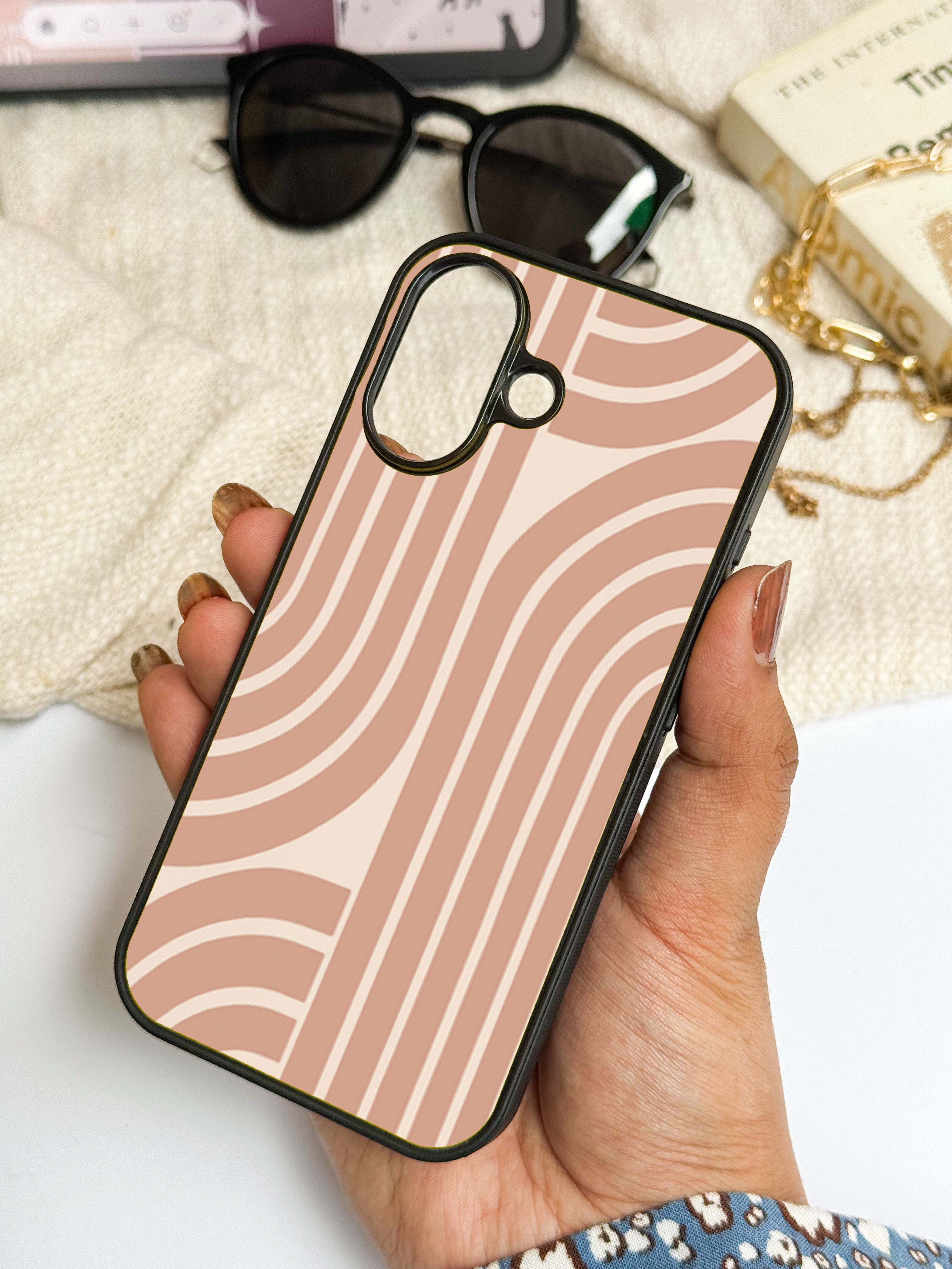 Abstract Arc  Premium Glass Back Cover For Samsung Galaxy S, A, M & F Series