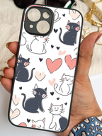 Meowgical Hearts iPhone Covers (11–16) Series | Cute Design