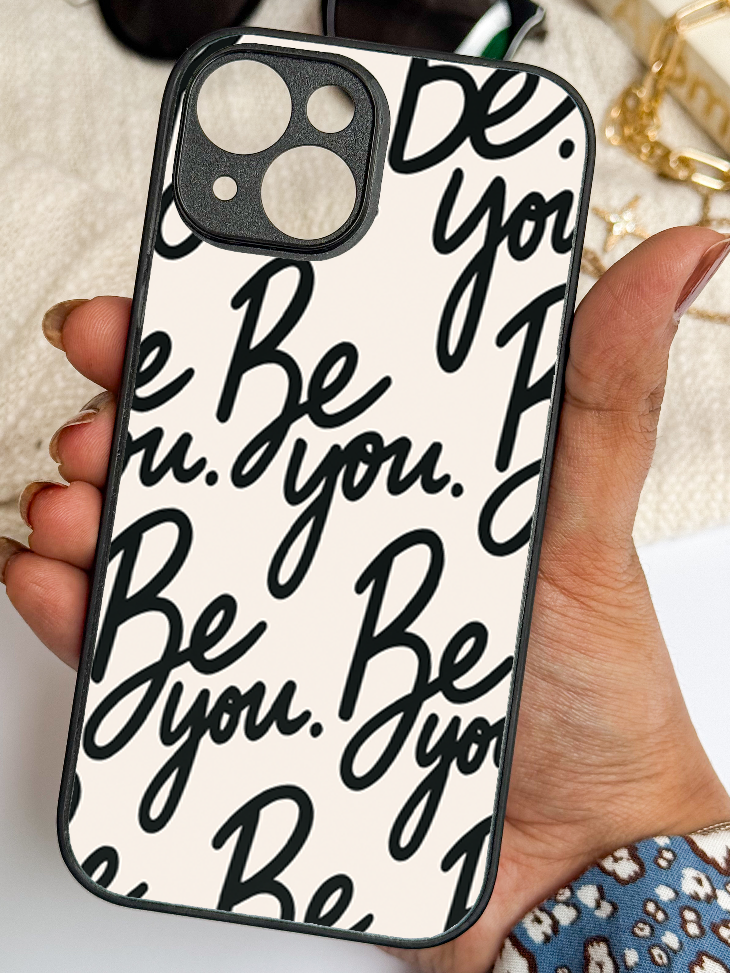 Boldly You Printed Glass Back iPhone Covers (11–16) Series |Aesthetic Designs