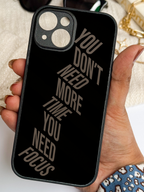 Focus Mode Printed Glass Back iPhone Covers (11–16) Series | Aesthetic Designs