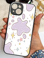 Starlit Splash Printed Glass Back iPhone Covers (11–16) Series | Cute Design