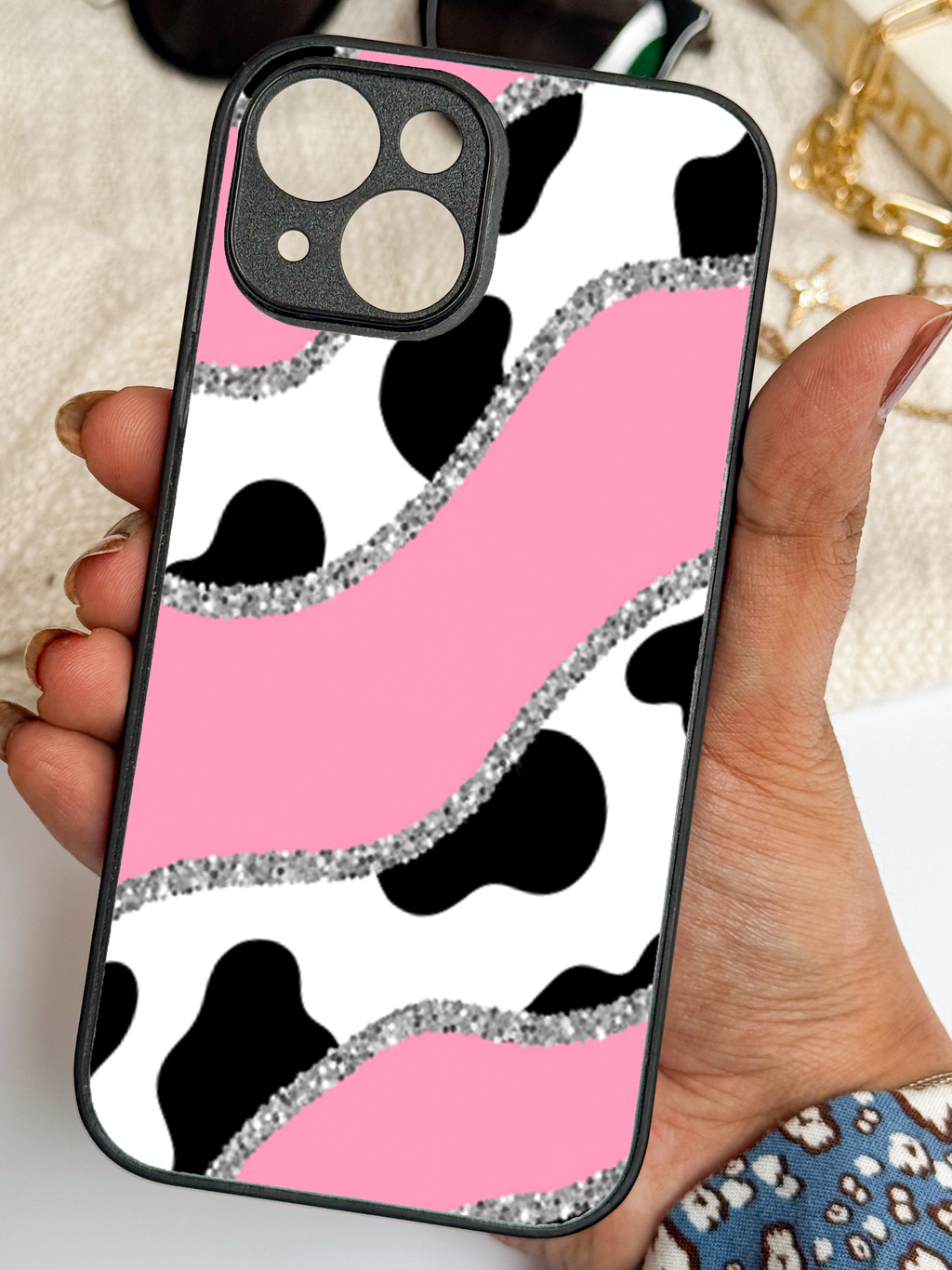 Cowgirl Glamh Printed Glass Back iPhone Covers (11–16) Series| Aesthetic Design