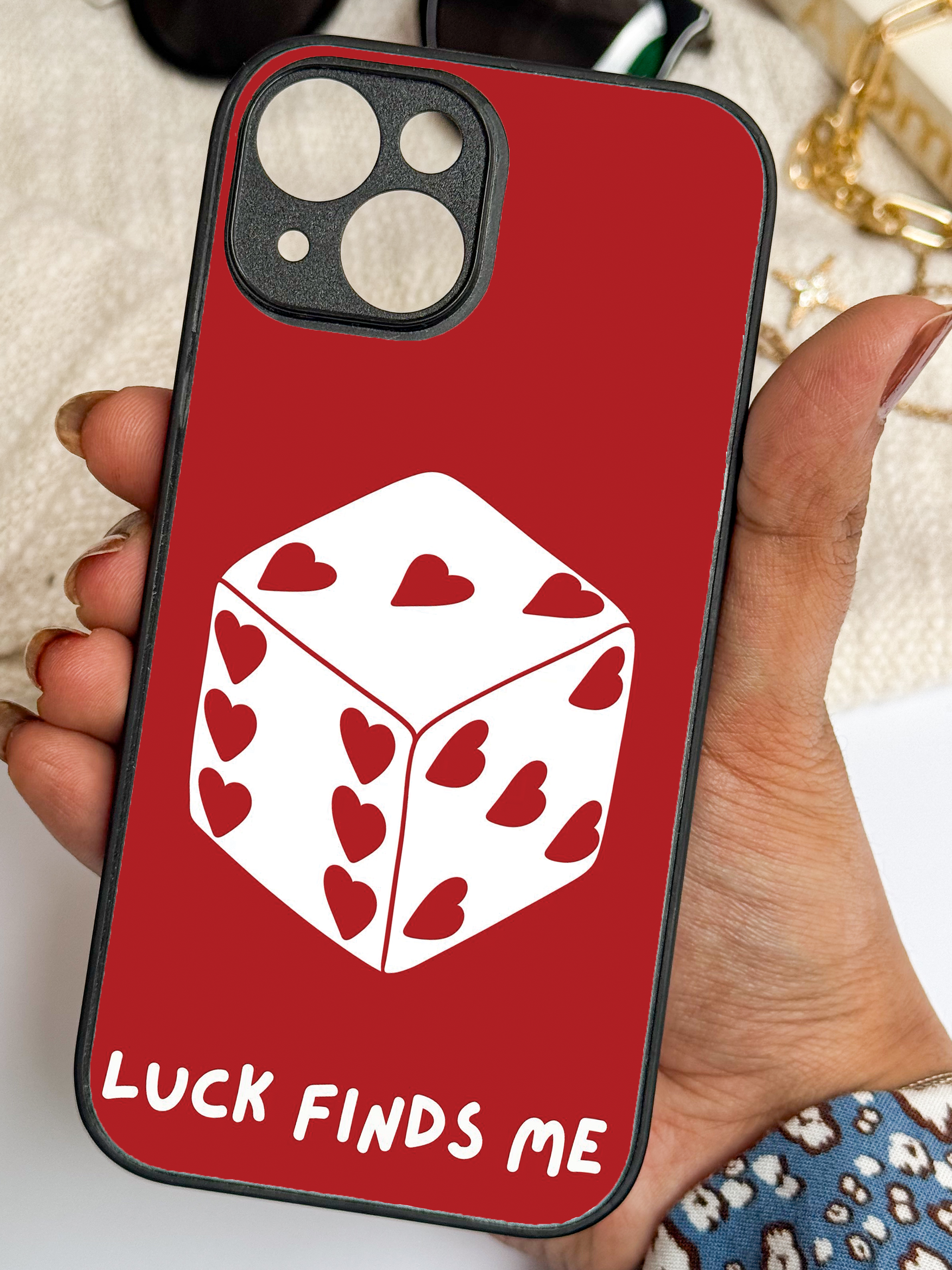 Hearts & Dice iPhone Covers (11–16) Series |Cute Design